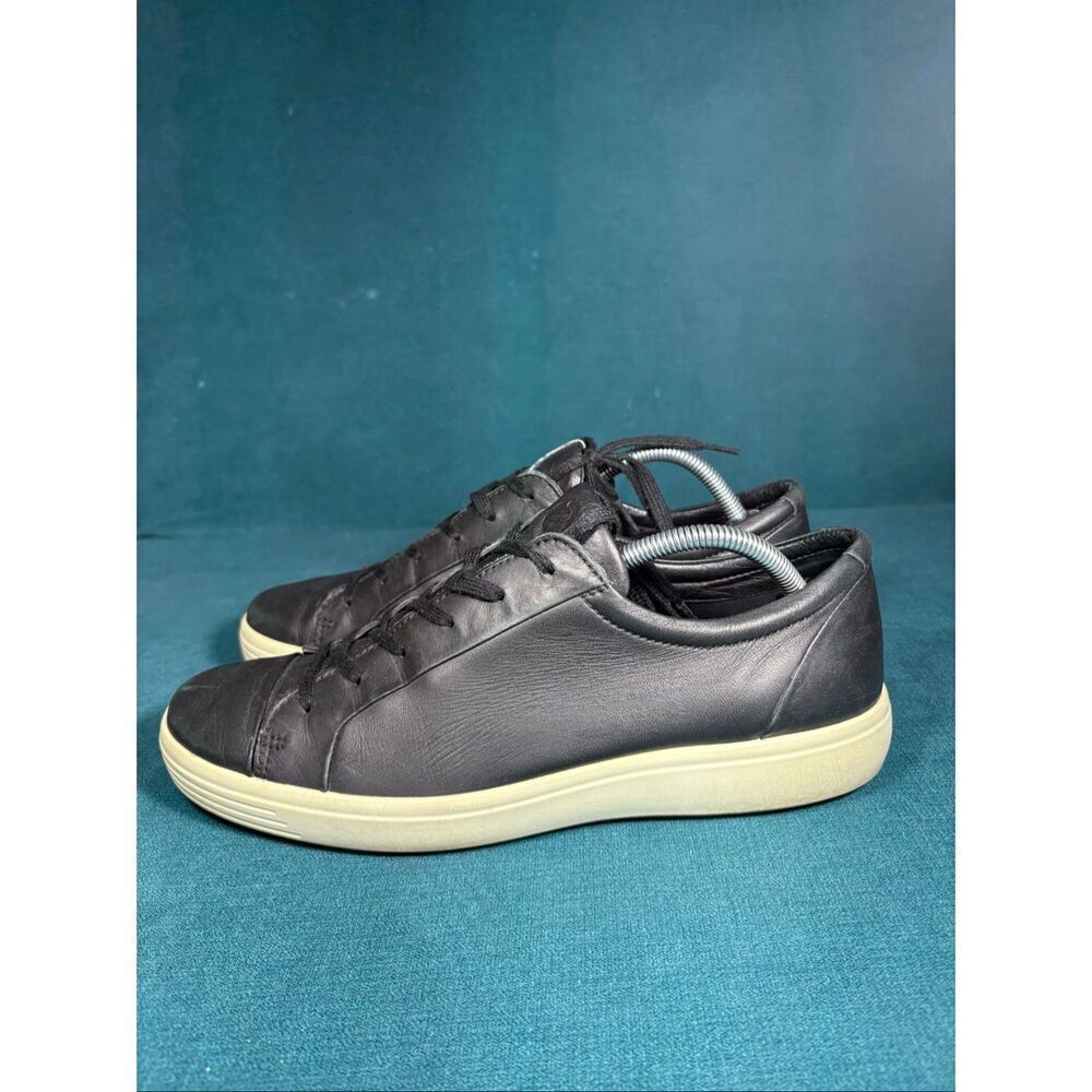ECCO Soft 7 Black Leather Low Top Sneakers Men’s Size 10-10.5 US EU 44